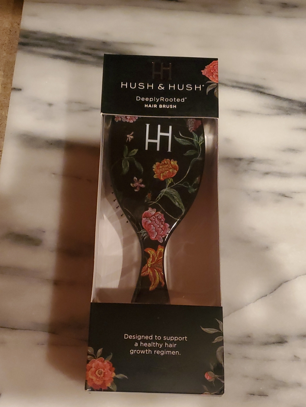 Hush & Hush DeeplyRooted Floral Black Hair Brush